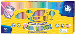 50 colors: Astra colored pencils - pastel colors