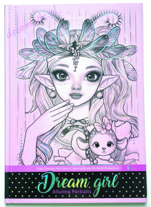 Dream Girl Vol 1 Alluring portraits (pink) coloring book