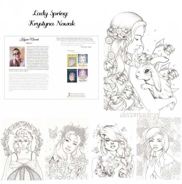 Lady Spring Coloring book