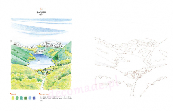 Landscape  of Northern Europe Coloring Book
