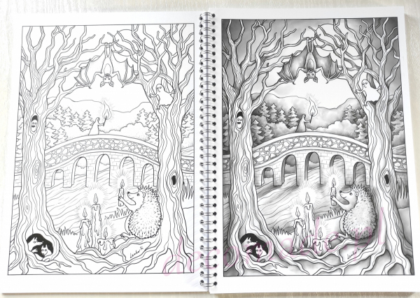 Magical Season. Fall and Christmas Coloring Book