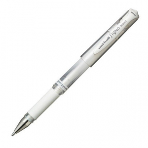 Biały długopis żelowy Uni-Ball Signo UM-153