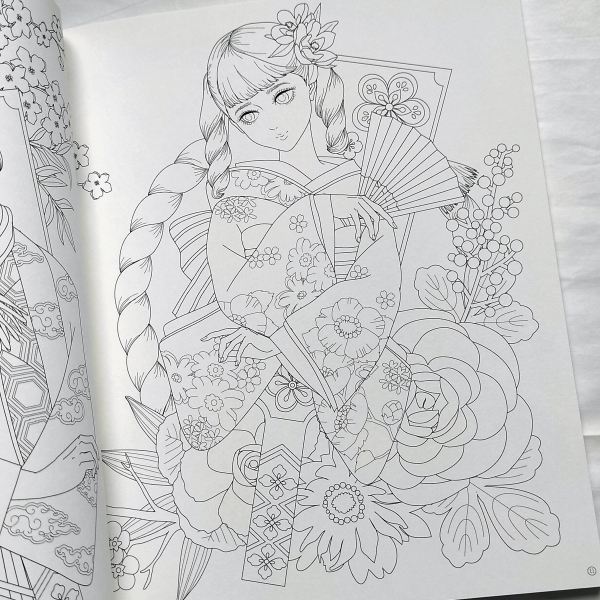 Retro Coloring Book for girls