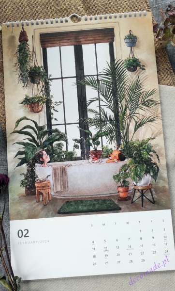 Aeppol Wall Calendar Forest Girl's Diary 2024