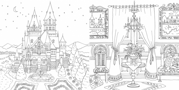 Romantic Country Coloring Book