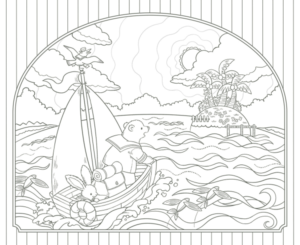 Polar Bear's Adventure Cruise Coloring Book